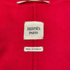 エルメス HERMES レザーベルト付カシミヤケープ レッド カシミヤ レディース その他アウター