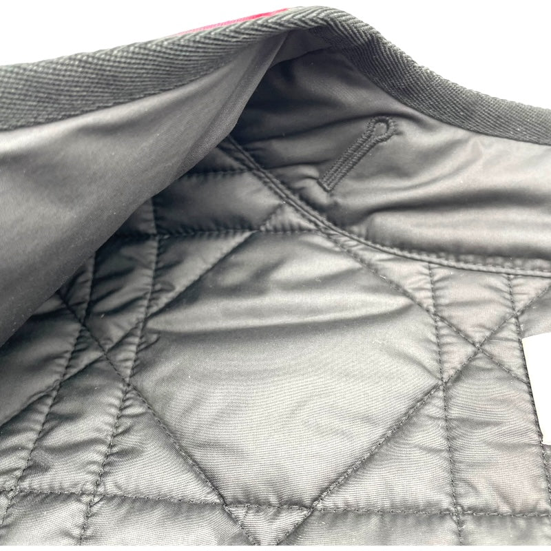 クリスチャン・ディオール Christian Dior チェック切替マクロカナージュジャケット 351C56A1463 ブラック/レッド ウール レディース その他アウター