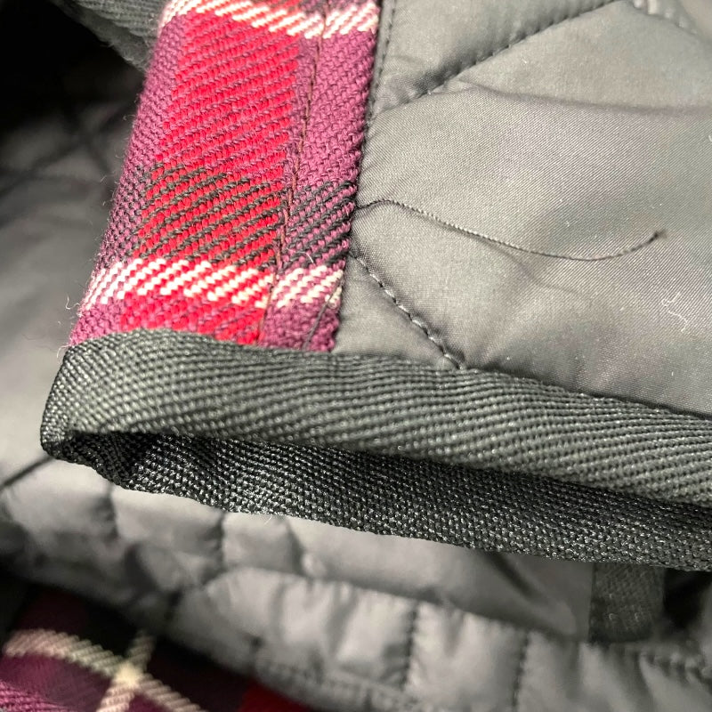 クリスチャン・ディオール Christian Dior チェック切替マクロカナージュジャケット 351C56A1463 ブラック/レッド ウール レディース その他アウター