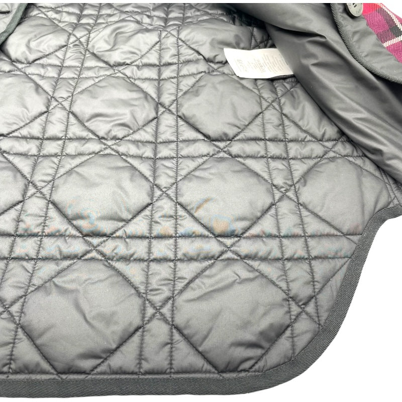 クリスチャン・ディオール Christian Dior チェック切替マクロカナージュジャケット 351C56A1463 ブラック/レッド ウール レディース その他アウター