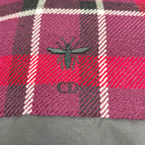 クリスチャン・ディオール Christian Dior チェック切替マクロカナージュジャケット 351C56A1463 ブラック/レッド ウール レディース その他アウター