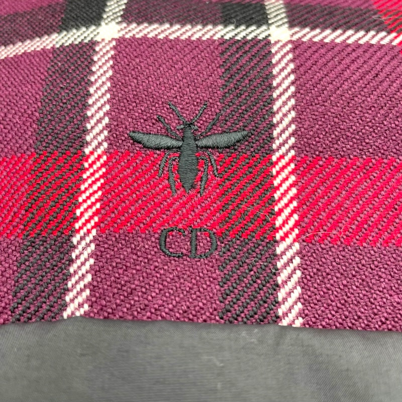 クリスチャン・ディオール Christian Dior チェック切替マクロカナージュジャケット 351C56A1463 ブラック/レッド ウール レディース その他アウター