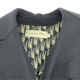 クリスチャン・ディオール Christian Dior オブリーク総柄ダブルフェイスロングコート 110M32A1375 ネイビー ウール レディース その他アウター