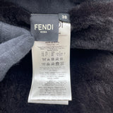 フェンディ FENDI ミンクファーウールロングコート FNF52M ブラック ウール レディース その他アウター