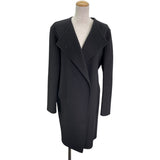 セリーヌ CELINE カシミヤ混ノーカラーコート ブラック 毛 レディース その他アウター