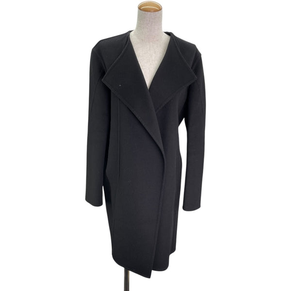 セリーヌ CELINE カシミヤ混ノーカラーコート ブラック ウール セリーヌ CELINE カシミヤ混ノーカラーコート ブラック ウール