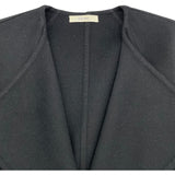 セリーヌ CELINE カシミヤ混ノーカラーコート ブラック 毛 レディース その他アウター