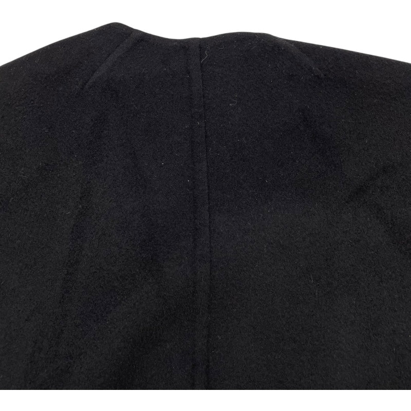 セリーヌ CELINE カシミヤ混ノーカラーコート ブラック 毛 レディース その他アウター