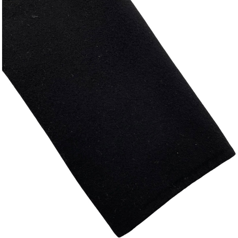 セリーヌ CELINE カシミヤ混ノーカラーコート ブラック 毛 レディース その他アウター