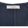 セリーヌ CELINE カシミヤ混ノーカラーコート ブラック ウール レディース その他アウター