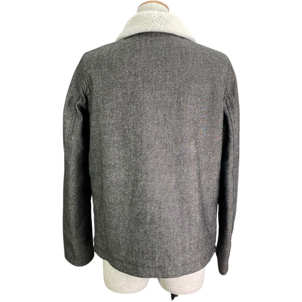 クリスチャン・ディオール Christian Dior BEE刺繍ボア切替ジャケット 157V54A3439 グレー コットン レディース その他アウター