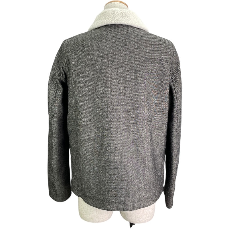 クリスチャン・ディオール Christian Dior BEE刺繍ボア切替ジャケット 157V54A3439 グレー コットン レディース その他アウター