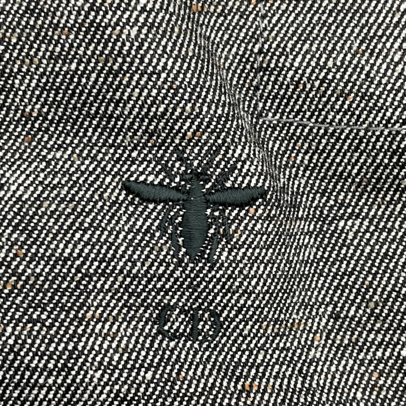 クリスチャン・ディオール Christian Dior BEE刺繍ボア切替ジャケット 157V54A3439 グレー コットン レディース その他アウター