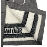 クリスチャン・ディオール Christian Dior BEE刺繍ボア切替ジャケット 157V54A3439 グレー コットン レディース その他アウター