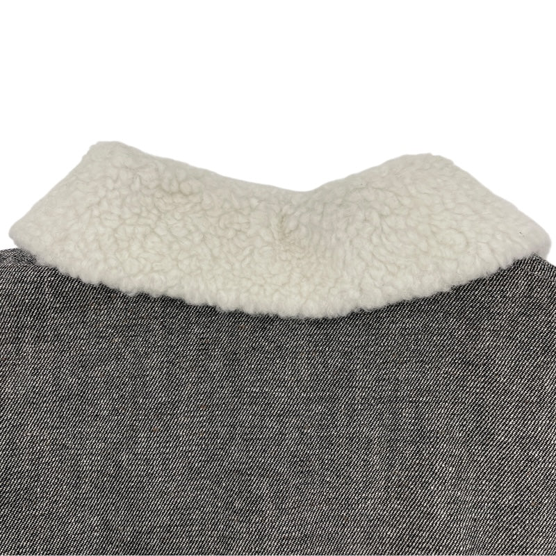 クリスチャン・ディオール Christian Dior BEE刺繍ボア切替ジャケット 157V54A3439 グレー コットン レディース その他アウター