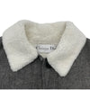 クリスチャン・ディオール Christian Dior BEE刺繍ボア切替ジャケット 157V54A3439 グレー コットン レディース その他アウター