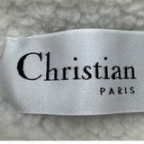 クリスチャン・ディオール Christian Dior BEE刺繍ボア切替ジャケット 157V54A3439 グレー コットン レディース その他アウター