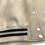 プラダ PRADA ヴィンテージ加工レザーボンバージャケット 58A190 ベージュ レザー メンズ スタジャン