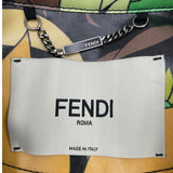 フェンディ FENDI フラワー総柄ジャケット FJ7079 グリーン ポリウレタン樹脂 メンズ
