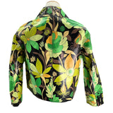 フェンディ FENDI フラワー総柄ジャケット FJ7079 グリーン ポリウレタン樹脂 メンズ