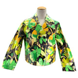 フェンディ FENDI フラワー総柄ジャケット FJ7079 グリーン ポリウレタン樹脂 メンズ