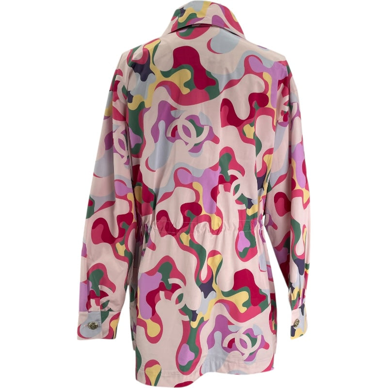 シャネル CHANEL 総柄シルクコート P70193 マルチカラー シルク  