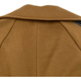 ルイ・ヴィトン LOUIS VUITTON レザートリムベルテッドラップコート ブラウン ウール レディース その他アウター