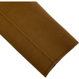 ルイ・ヴィトン LOUIS VUITTON レザートリムベルテッドラップコート ブラウン ウール レディース その他アウター