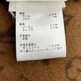 ルイ・ヴィトン LOUIS VUITTON レザートリムベルテッドラップコート ブラウン ウール レディース その他アウター