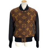ルイ・ヴィトン LOUIS VUITTON ジャイアントモノグラムボンバージャケット FMJA15 ブラウン ウール レディース ブルゾン