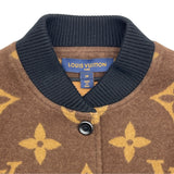 ルイ・ヴィトン LOUIS VUITTON ジャイアントモノグラムボンバージャケット FMJA15 ブラウン ウール レディース ブルゾン