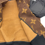 ルイ・ヴィトン LOUIS VUITTON ジャイアントモノグラムボンバージャケット FMJA15 ブラウン ウール レディース ブルゾン