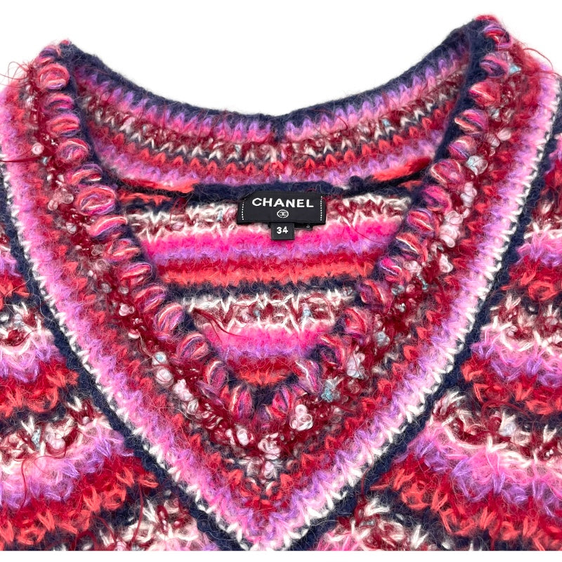 シャネル CHANEL アルパカ混ボーダーニットセーター P72980 マルチ  