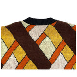 ルイ・ヴィトン LOUIS VUITTON モヘア混レザーパッチニットセーター FNKL77 ブラウン ウール レディース セーター