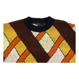 ルイ・ヴィトン LOUIS VUITTON モヘア混レザーパッチニットセーター FNKL77 ブラウン ウール レディース セーター