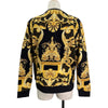 ヴェルサーチ VERSACE FENDACE 総柄スウェットシャツ FY0178 イエロー コットン メンズ スウェット