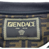 ヴェルサーチ VERSACE FENDACE 総柄スウェットシャツ FY0178 イエロー コットン メンズ スウェット