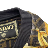 ヴェルサーチ VERSACE FENDACE 総柄スウェットシャツ FY0178 イエロー コットン メンズ スウェット