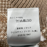 クリスチャン・ディオール Christian Dior オブリーク総柄長袖ニットセーター 283M663AT358 ブラウン カシミヤ メンズ セーター