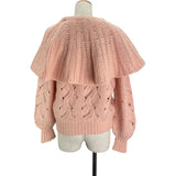 シャネル CHANEL ハートココボタンセーラーカラーニットセーター P71442 ピンク ウール レディース セーター