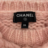 シャネル CHANEL ハートココボタンセーラーカラーニットセーター P71442 ピンク ウール レディース セーター