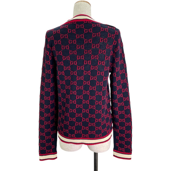 グッチ GUCCI GGジャガードニットセーター 554427 ネイビー ウール レディース セーター