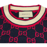 グッチ GUCCI GGジャガードニットセーター 554427 ネイビー ウール