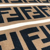 フェンディ FENDI FF総柄スウェットシャツ FY0944 カーキ×ブラック コットン メンズ スウェット