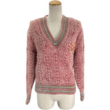 シャネル CHANEL 31ワッペンケーブルニットセーター P73532 ピンク ビスコース レディース セーター