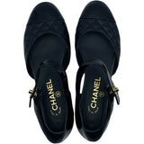 シャネル CHANEL ターンロック金具キルティングフラットパンプス G38441 ブラック レザー レディース パンプス