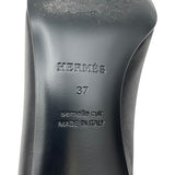 エルメス HERMES グロリアス40 ヒールローファー 231167Z ブラック レザー レディース ローファー