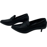 エルメス HERMES グロリアス40 ヒールローファー 231167Z ブラック レザー レディース ローファー