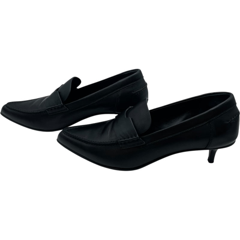 エルメス HERMES グロリアス40 ヒールローファー 231167Z ブラック レザー レディース ローファー