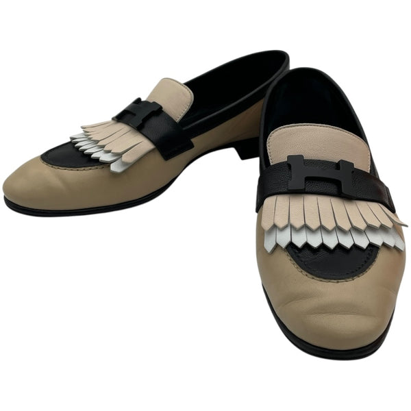 エルメス HERMES ロイヤルモカシンローファー 221073Z ベージュ レザー レディース ローファー